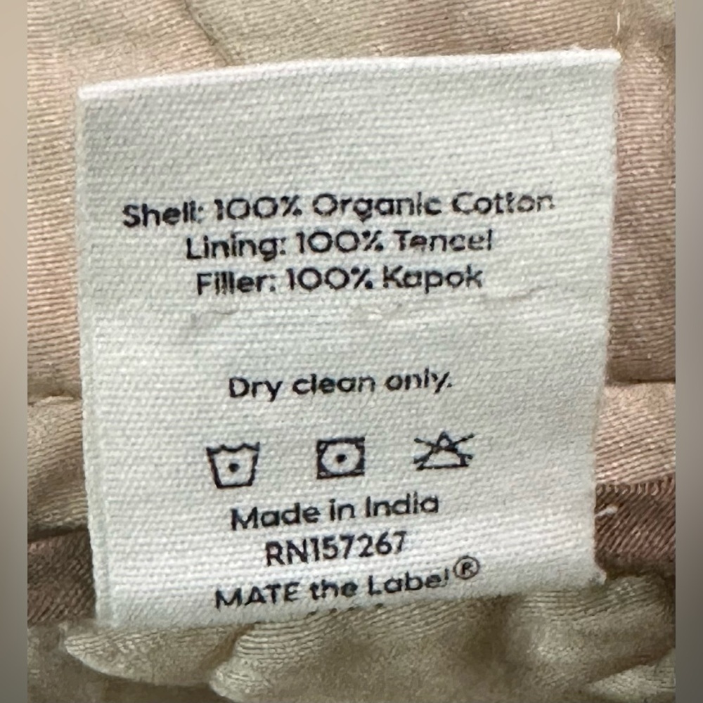 MATE the Label Organic Cotton Quilted Chore Jacket • XS • NWT • Natural - Picture 12 of 12